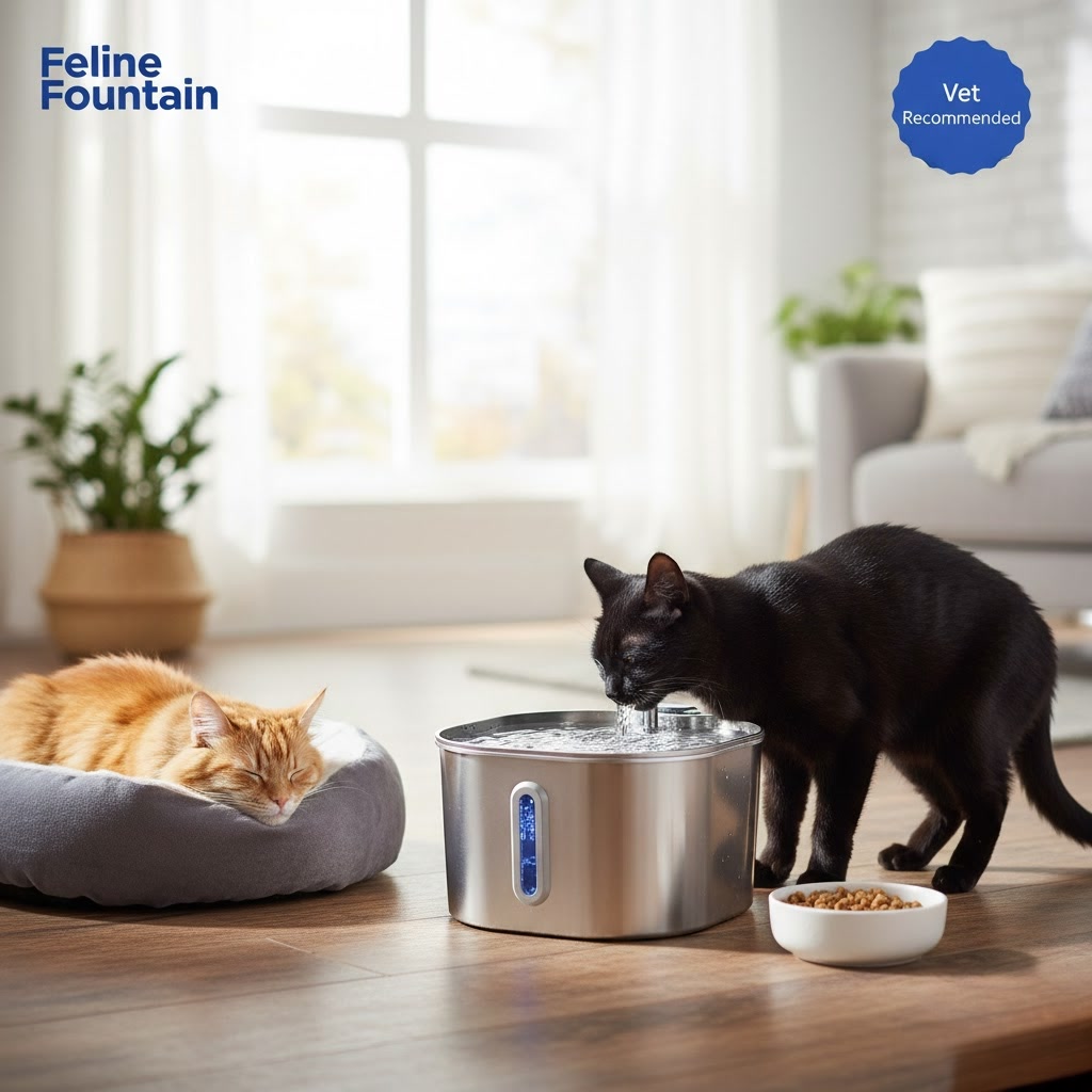Feline Fountain™ - Stainless Steel Cat Water Fountain