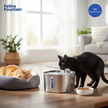 Feline Fountain™ - Stainless Steel Cat Water Fountain